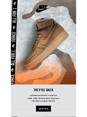 animated gif in email from Nike