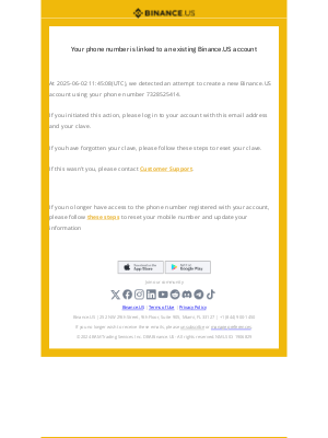 Binance - Phone number already in use 2025-06-02 11:45:08(UTC)  194.113.66.107