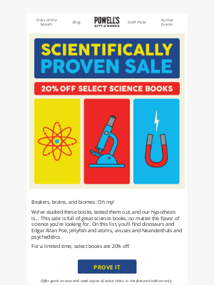 Powell's Books - ⚛️ Science! 🔬 On sale! 🧲