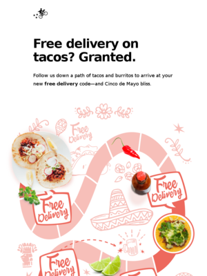 Cinco de Mayo marketing email by Postmates