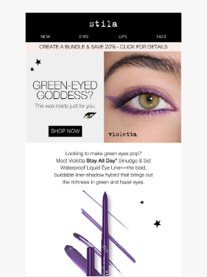 Stila Cosmetics - Green eyes? This liner was made for you 💜