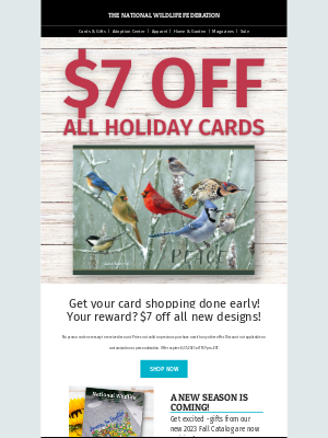 National Wildlife Federation - Early Bird Gets the Savings!