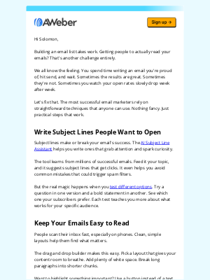 AWeber - These small changes boost email results