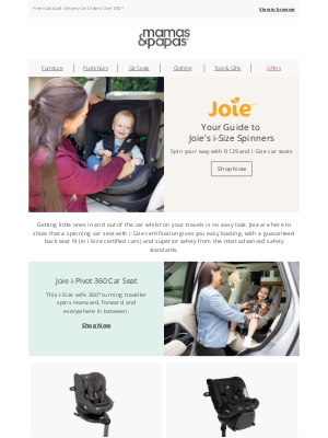 Mamas & Papas (United Kingdom) - After easier ins & outs? Joie have got you covered