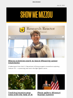 Missouri University - Boosting cancer treatments; detecting pear trees; and more