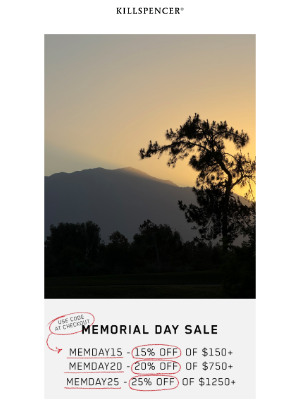KILLSPENCER - Ends Soon: Save Up to 25% This Memorial Day 🇺🇸
