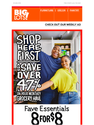 Big Lots - Spend up to 47% LESS! Get Your Pantry Party Started! 🥳