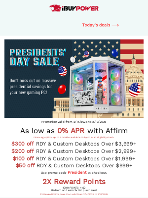 iBUYPOWER - Presidential Savings Start NOW!