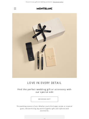 Montblanc - The Montblanc wedding edit is here