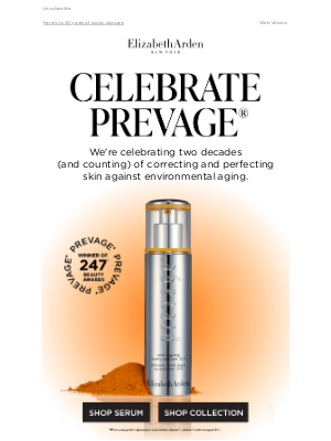 Elizabeth Arden USA - Cheers to 20 years of PREVAGE® 🧡