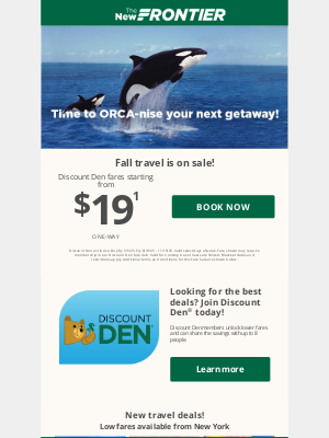 $19 fares are making a splash—NEW fall travel dates!