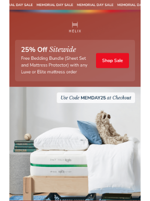 Helix Sleep - Memorial Day savings expiring now!
