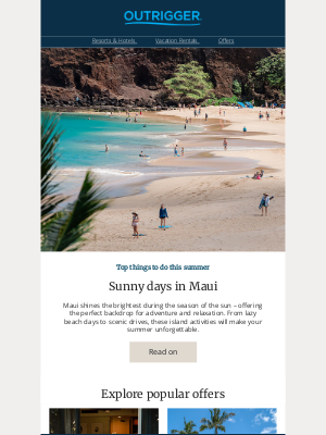 Outrigger Hotels - Sunny days in Maui 🌞