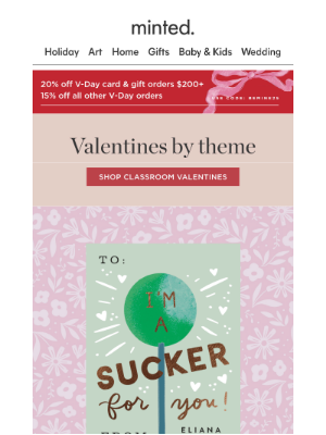 Minted - Trending valentine themes