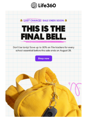 Tile, Inc - 🔔 School sale ending!