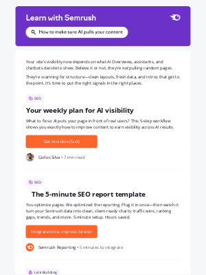 SEMrush - Learn AI ranking signals