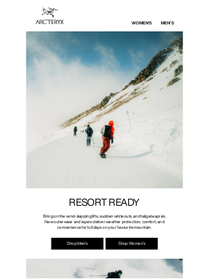 Arc’teryx - The New Resort Collection