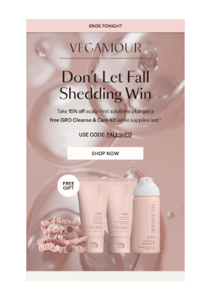VEGAMOUR - Last call for 15% off scalp-first support ⌛