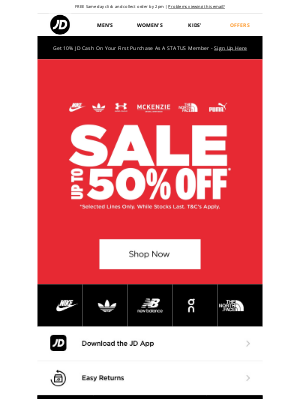 JD Sports Fashion (United Kingdom) - Summer Sale is officially ON