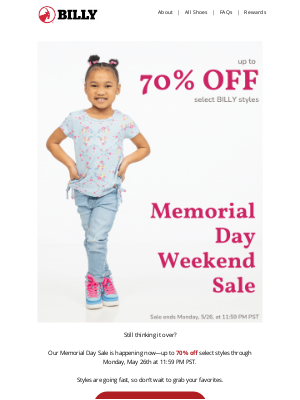 BILLY Footwear - Limited Time Offer—Shop the Sale Now! ⏰
