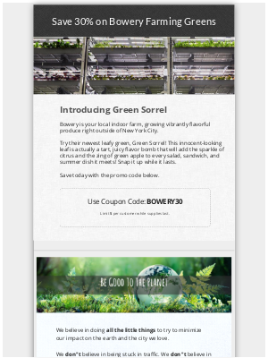 MaxDelivery - Save 30% on NEW Summer Bowery Greens 🍃
