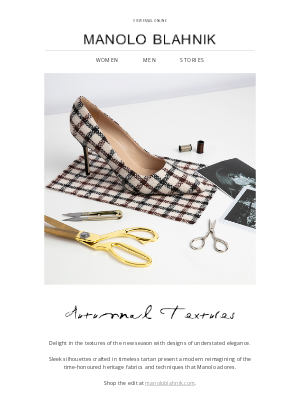 Manolo Blahnik - Autumnal Textures | Shop the Edit