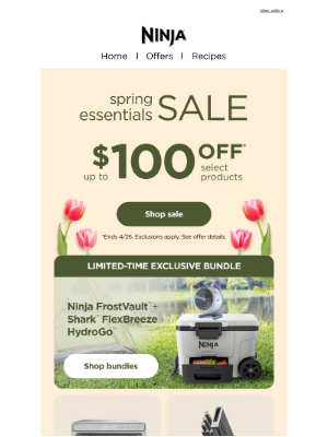 Ninja Kitchen - Hurry! Up to $100 off Ninja® essentials ENDS TONIGHT. ⏰