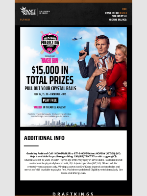 DraftKings - Take your free shot at a share of $15k! 🏆