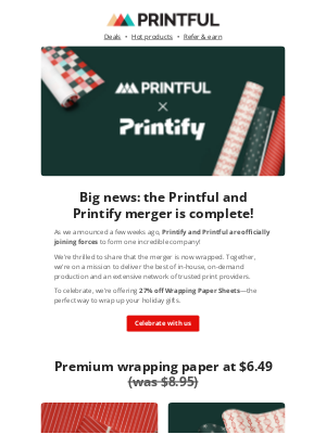 Printful - Printful and Printify merger wrapped 🎁