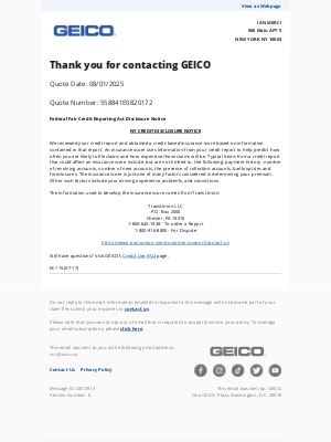 insurify - A notice from GEICO
