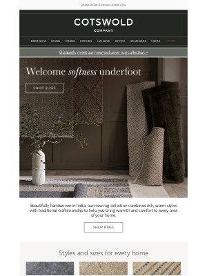 The Cotswold Company - Discover our NEW rug collection | Welcome softness underfoot