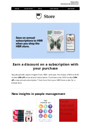 Harvard Business Review - Shop the HBR Store and earn subscription savings