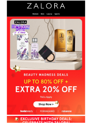 Zalora - Brunei - ZALORA's Birthday Beauty Sale Is On! 🎉