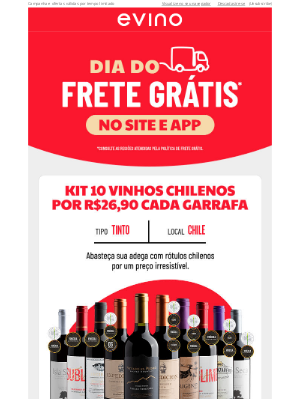 Evino (Brazil) - Dia do FRETE GRÁTIS*