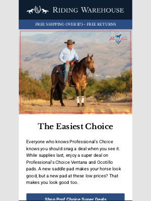 Riding Warehouse - Save 30% on Professional's Choice Pads