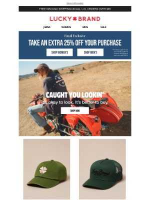 Lucky Brand - Take An Extra 25% Off That Style You Browsed