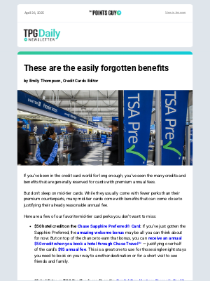 The Points Guy - ✈ Don’t Leave These Benefits on the Table, This Valuable Points Transfer May Disappear Soon & More From TPG ✈