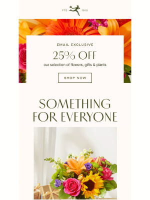 FTD Flowers - Flowers They Will Love, 25% Off Today!