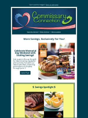 Defense Commissary Agency - Celebrate Memorial Day Weekend with Sizzling Savings from Your Commissary!