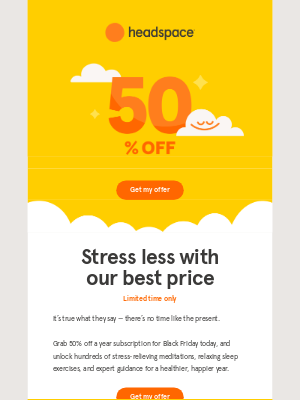 Headspace - Get our biggest deal of the year 🧡