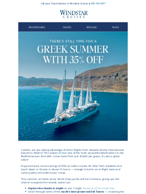 Windstar Cruises - These Greece Cruises Are 35% off—Fly Direct From Newark Intl