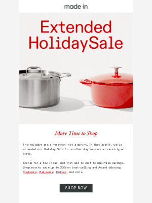 Made In Cookware - Holiday Sale: Extended Edition