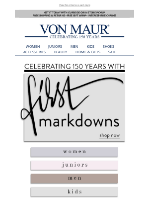 Von Maur - First Markdowns Just Added!