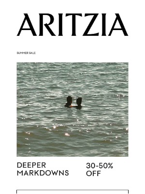 Aritzia (CA) - Deeper markdowns. 30–50% off. Summer sale.