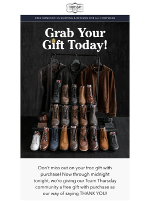Thursday Boot Company - Cyber Monday Special!
