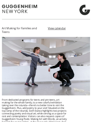 Guggenheim Museum - Fall activities for families and teens