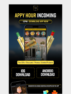 AU Vodka (United Kingdom) - Your Invite To Appy Hour @ 12PM - Download App Now 📲