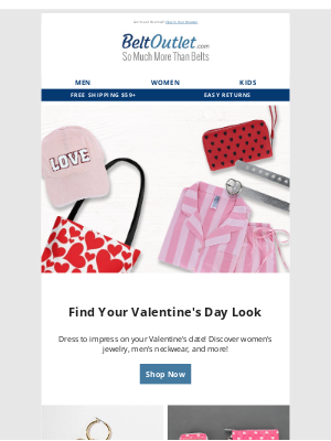 BeltOutlet.com - Find your Valentine's Day Look 💗