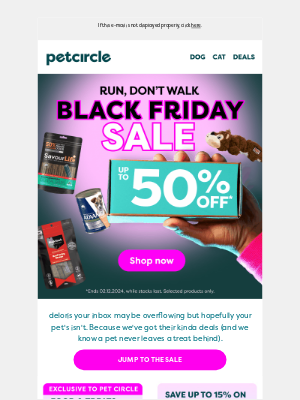 Pet Circle (Australia) - New offers just hit 🖤 Up to 50% OFF Black Fri