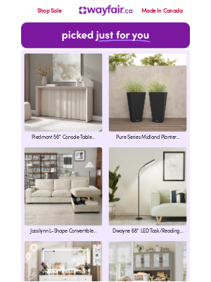 Wayfair (Canada) - SOFA & CONSOLE TABLES. You *gotta* see these.